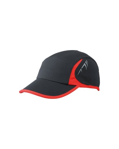 Running 4 Panel Cap Black/red