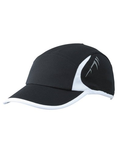 Running 4 Panel Cap Black/White