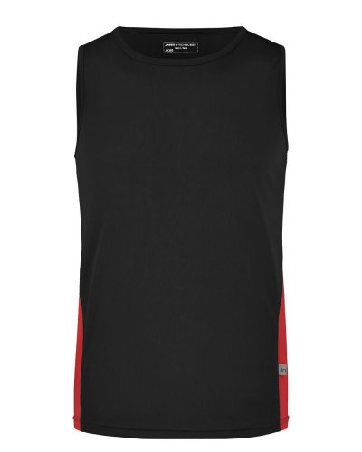 Canottiera da corsa da uomo Black/Red