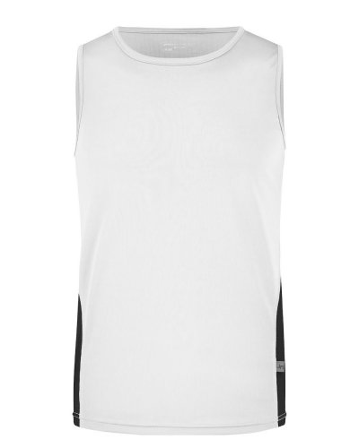 Canottiera da corsa da uomo White/Black