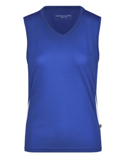 Canottiera da corsa da donna Royal/White