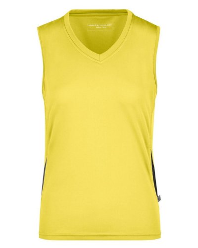 Canottiera da corsa da donna Yellow/black