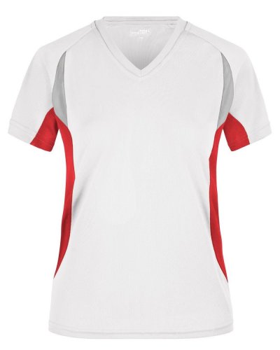 T-shirt running da donna White/Red