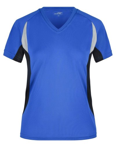 T-shirt running da donna Royal/black