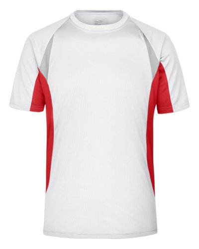 T-shirt running da uomo White/Red