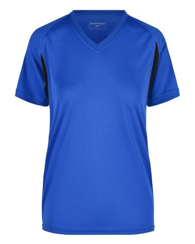 T-shirt da corsa donna Royal/black