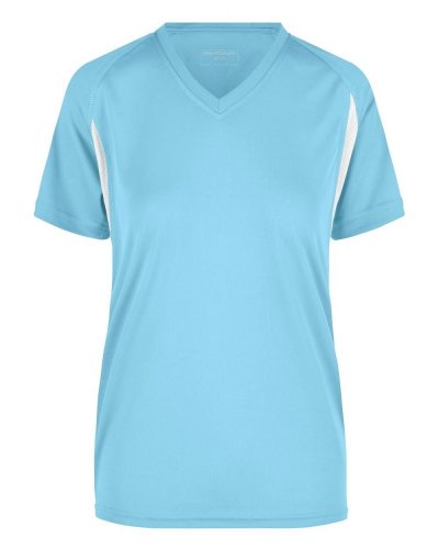 T-shirt da corsa donna Ocean/white