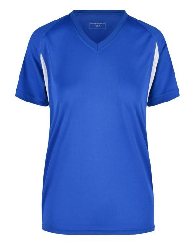 T-shirt da corsa donna Royal/White