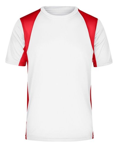T-shirt da corsa da uomo White/Red