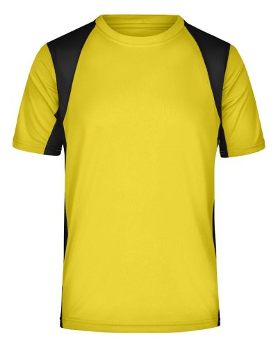 T-shirt da corsa da uomo Yellow/black