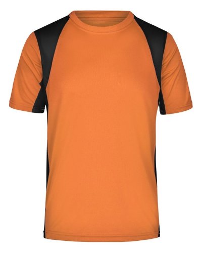 T-shirt da corsa da uomo Orange/black