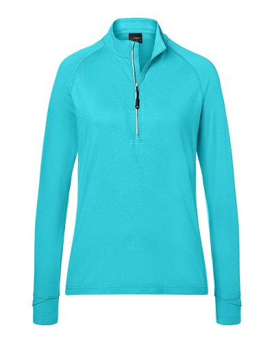 Ladies' Sports  Shirt Halfzip Turquoise