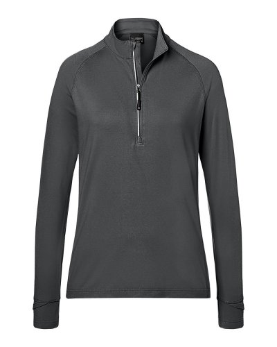 Ladies' Sports  Shirt Halfzip Carbon