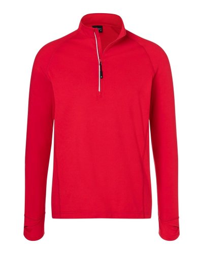Men's Sports Shirt Halfzip Red