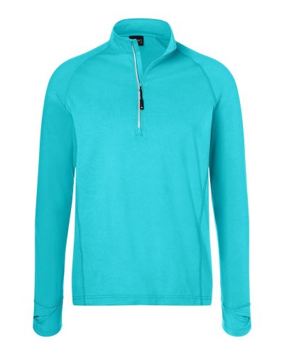 Men's Sports Shirt Halfzip Turquoise