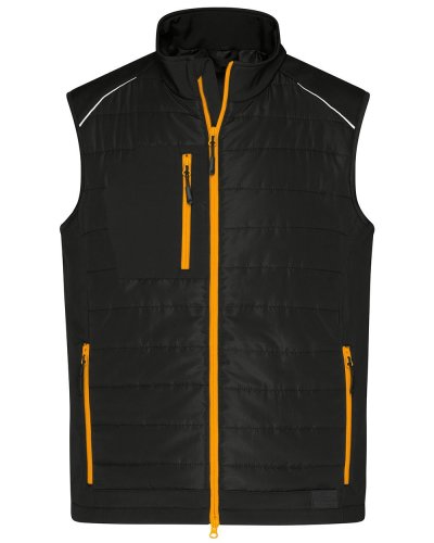 Men's Hybrid Vest Black/neon-orange