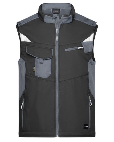 Workwear Softshell Vest - Strong Black / Carbon