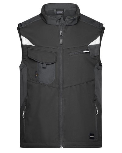 Workwear Softshell Vest - Strong Black / Black