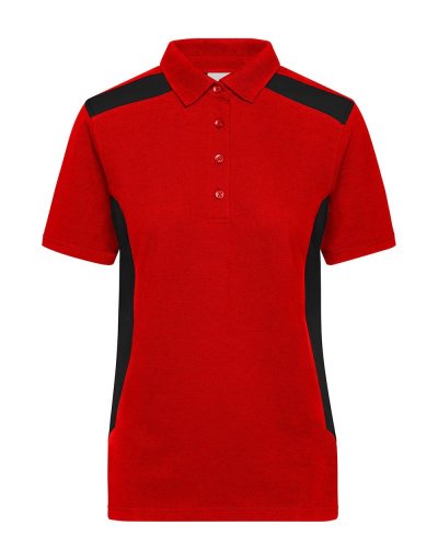 Ladies' Workwear Polo - Strong Red/Black