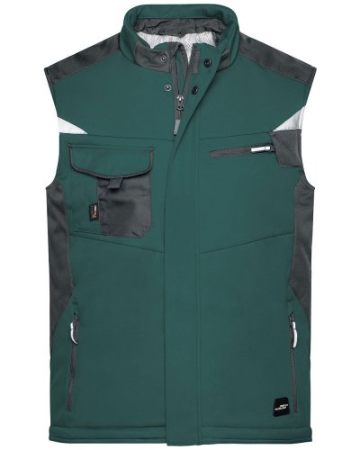 Craftsmen Softshell Vest - Strong Dark-green/Black