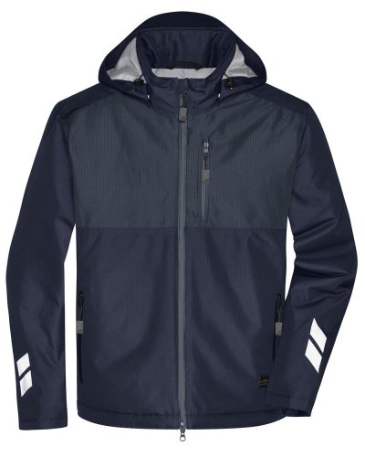 Padded Hardshell Workwear Jacket Navy/carbon
