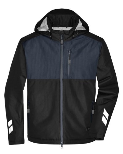 Padded Hardshell Workwear Jacket Black / Carbon