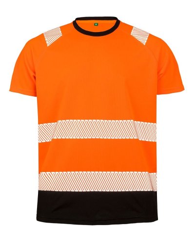 T-shirt Sicurezza Recycled Arancione / Nero
