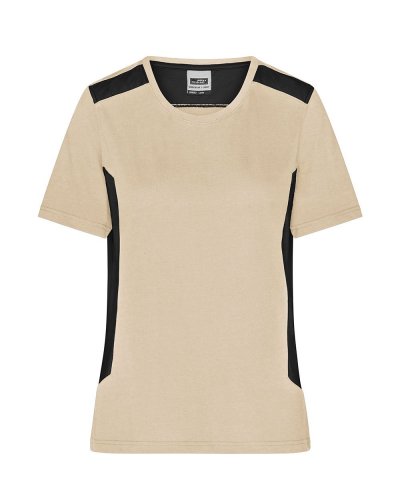 Ladies' Workwear T-Shirt - Strong Stone/Black