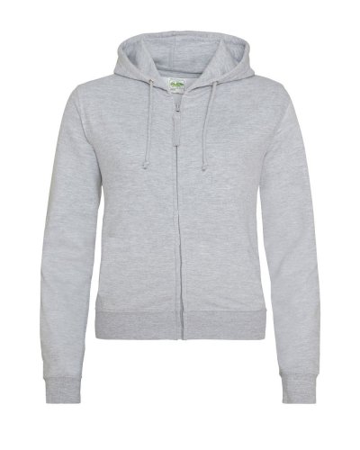 Girlie Fashion Cropped Zoodie Heather Grey