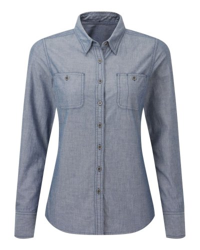 Women's Organic Chambray Fairtrade Shirt Indigo denim