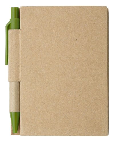 Taccuino in cartone con penna a sfera Cooper Verde Chiaro