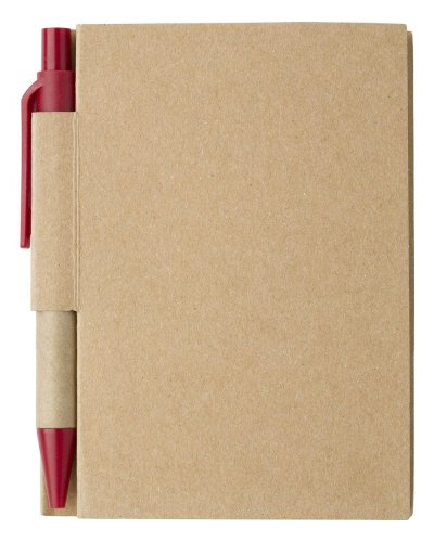 Taccuino in cartone con penna a sfera Cooper Rosso