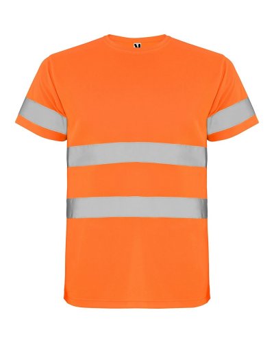 Maglia tecnica maniche corte alta visibilità Delta Arancione Fluo