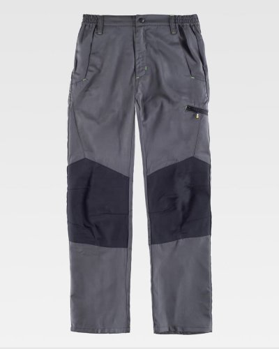 Pantaloni multitasche in contrasto GREY / BLACK