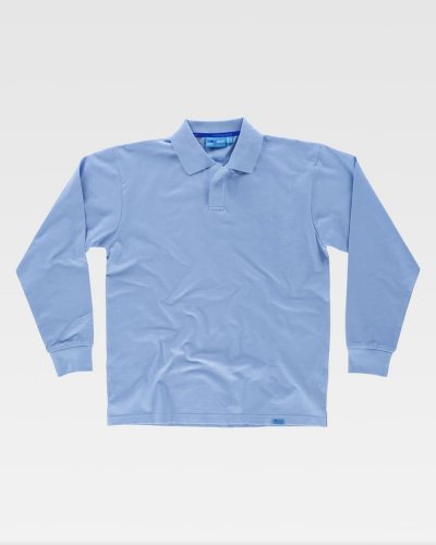 Polo antibatterica Maniche Lunghe SKY BLUE