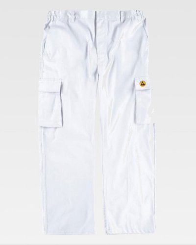 Pantalone antistatico multitasche WHITE
