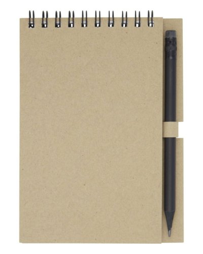 Quaderno piccolo Luciano Eco con rilegatura a spirale e matita