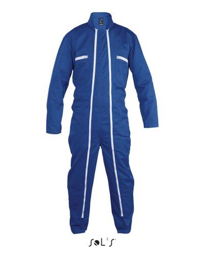Tuta da lavoro con doppia zip Blu Bugatti
