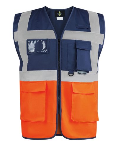 Multi Functional Vest 'Berlin' Navy/Orange