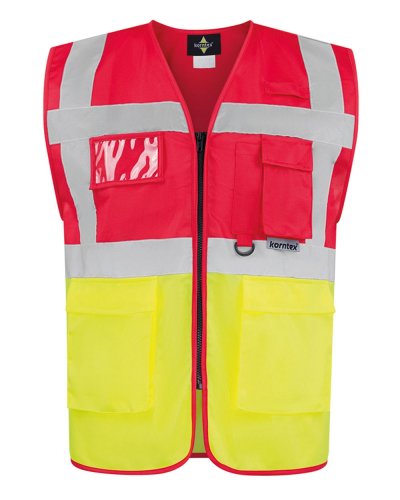 Multi Functional Vest 'Berlin' Red/Yellow