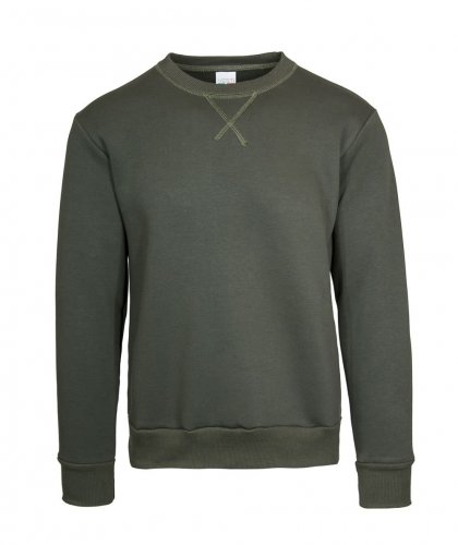 Felpa soft girocollo Verde Militare