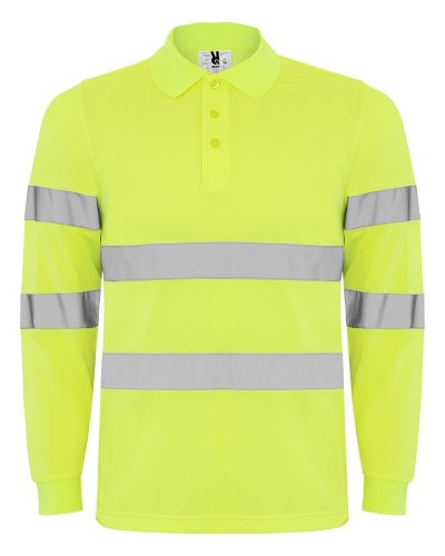 Polo tecnica alta visibilità Polaris Giallo Fluo