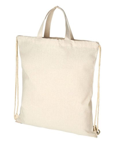 Zaino con cordoncino Pheebs in cotone riciclato Naturale