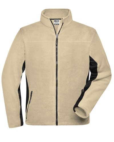 Men's Workwear Fleece Jacket - Strong Stone/Black