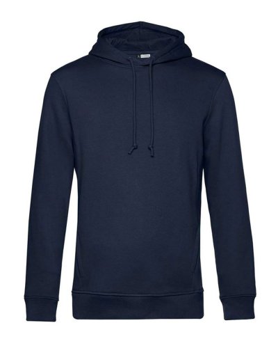 Felpa zip e cappuccio organic french terry Navy