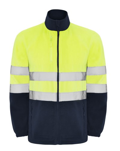 Giacca pile di alta visibilità Altair Blu Navy/Giallo Fluo