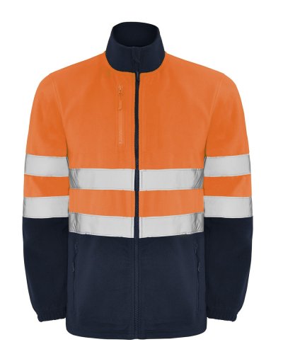 Giacca pile di alta visibilità Altair Blu navy/Arancio fluo