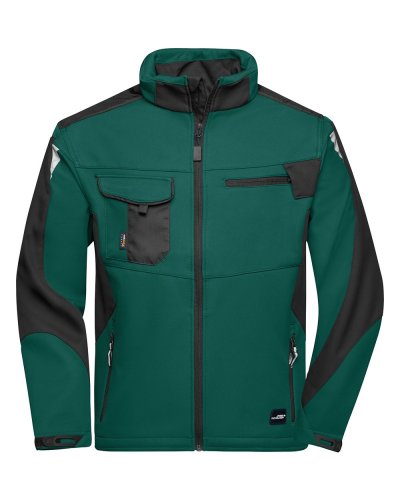 Workwear Softshell Jacket - Strong Dark-green/Black
