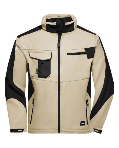 Workwear Softshell Jacket - Strong Stone/Black