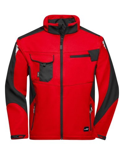 Workwear Softshell Jacket - Strong Red/Black